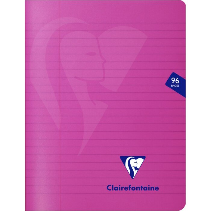 Caiet capsat A5+(17x22 cm), 48 file, Clairefontaine Mymesys, Dictando, Roz