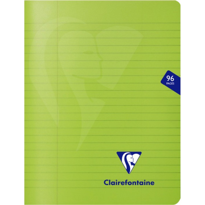 Тетрадка Clairefontaine Mymesys, A5+ (17x22 см), Телбод, 48 листа, Редове, Зелен