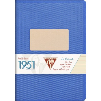 Caiet capsat A5+(14,8x21cm), 48 file, Dictando, Clairefontaine 1951, Albastru Caiet capsat A5+(14,8x21cm), 48 file, Dictando, Clairefontaine 1951, Albastru