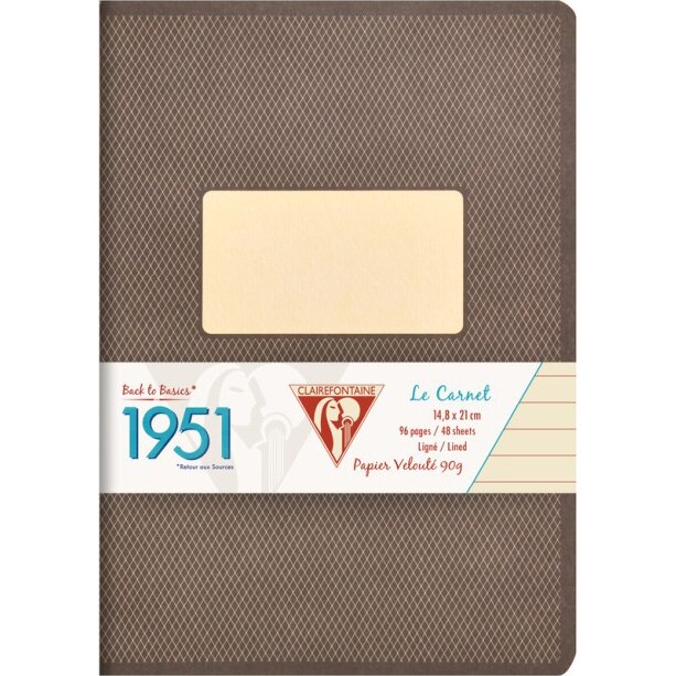 Caiet capsat A5+(14,8x21cm), 48 file, Dictando, Clairefontaine 1951 Negru