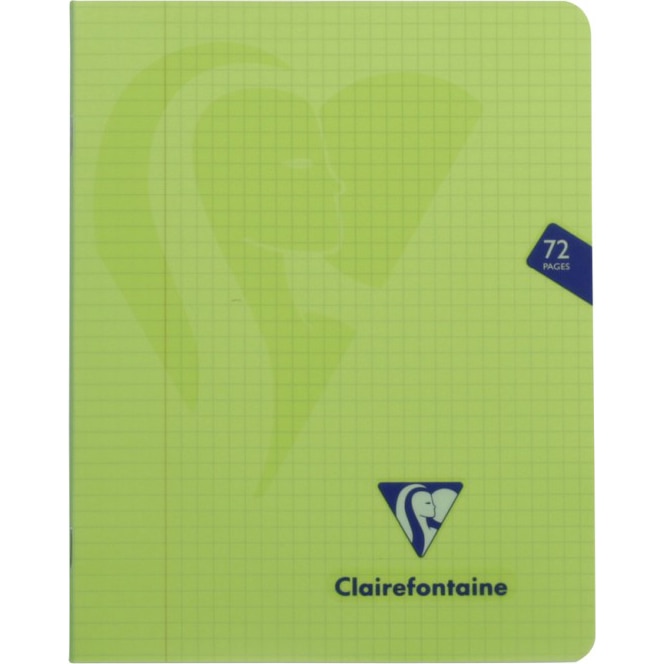Caiet capsat A5+(16,5x21cm), 36 file, Clairefontaine Mymesys, Matematica, Verde