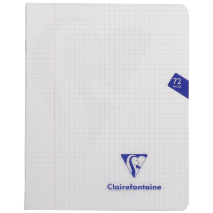 Caiet capsat A5+(16,5x21cm), 36 file, Clairefontaine Mymesys, Matematica, Transparent
