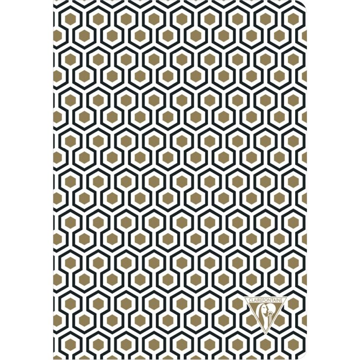 Caiet cusut A5+(14,8x21cm), 48 file, Clairefontaine Neo Deco, Dictando, Alb/Maro