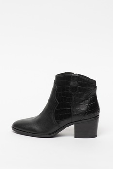 Caprice, Botine de piele cu detalii cu model piele de crocodil, Nergu, 38 Caprice, Botine de piele cu detalii cu model piele de crocodil, Nergu, 38