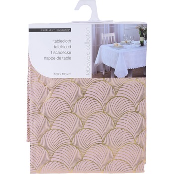 Fata de masa Excelent Houseware, bumbac, 132x178 cm roz/auriu Fata de masa Excelent Houseware, bumbac, 132x178 cm roz/auriu