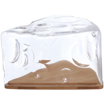 Recipient Cascaval Excellent, bambus, capac sticla, 22x19x12 cm Recipient Cascaval Excellent, bambus, capac sticla, 22x19x12 cm