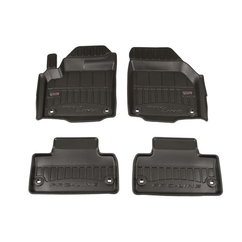 Set 4 covorase auto tip tavita REZAW PLAST, Cauciuc, pentru LAND ROVER RANGE ROVER EVOQUE 06.11-, Negru
