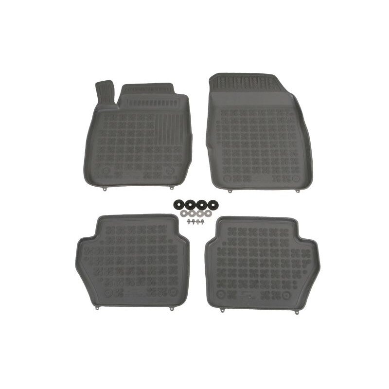 Set 4 covorase auto tip tavita REZAW PLAST, Cauciuc, pentru FORD FIESTA VI 06.08-, Negru
