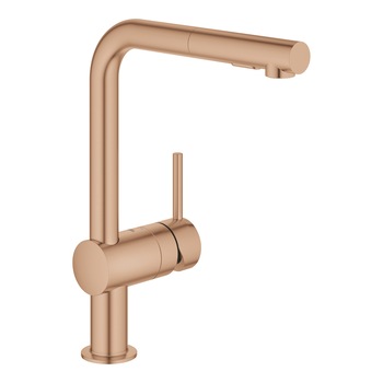 Baterie de bucatarie Grohe Minta 30274DL0, 3/8'', monocomanda, tip L, pivotanta, dus extractabil, mat, warm sunset Baterie de bucatarie Grohe Minta 30274DL0, 3/8'', monocomanda, tip L, pivotanta, dus extractabil, mat, warm sunset