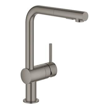 Baterie de bucatarie Grohe Minta 30274AL0, 3/8'', monocomanda, tip L, pivotanta, dus extractabil, hard graphite Baterie de bucatarie Grohe Minta 30274AL0, 3/8'', monocomanda, tip L, pivotanta, dus extractabil, hard graphite