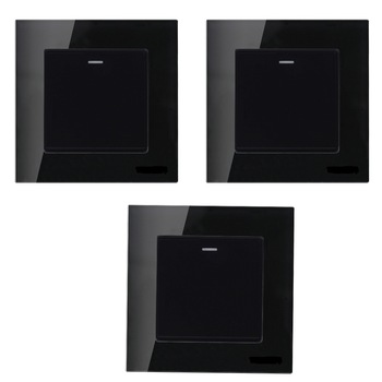 Set 3 intrerupatoarea simple cu led,Smack SM 036 Set 3 intrerupatoarea simple cu led,Smack SM 036
