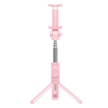 Selfie stick Wireless cu trepied si Bluetooth Baseus Lovely, Roz Coral Selfie stick Wireless cu trepied si Bluetooth Baseus Lovely, Roz Coral