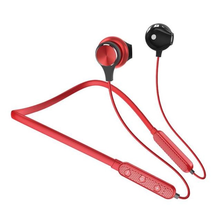 Dudao nyaklánc nélküli fülhallgató Bluetooth piros (U5 Plus piros)