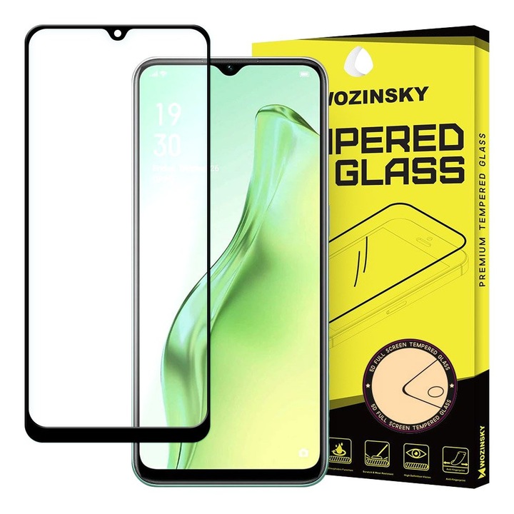 Oppo A31 Üvegfólia 3D FullSize, Tokbarát, Hajlított, Extra Erős Wozinsky Tempered Glass