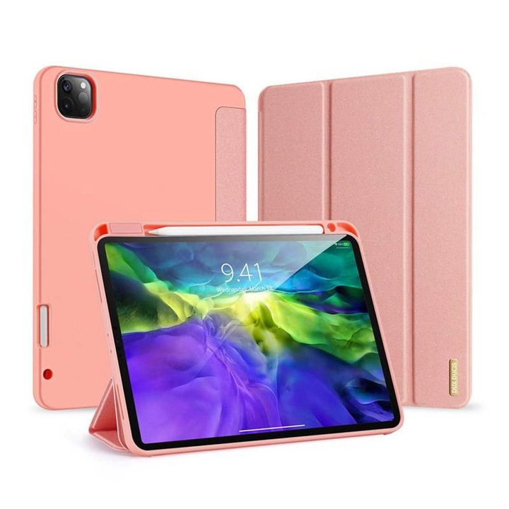 Dux Ducis Domo Lite Tablet tok Multi-szög állvány és a Smart Sleep funkció iPad Pro 11 '' 2020 / iPad Pro 11 '' 2018 rózsaszín telefontok