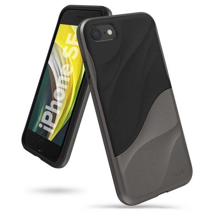 Ringke Hullám telefontok PC keret iPhone SE 2020 / iPhone 8 / iPhone 7 fekete (WVAP0028) telefontok