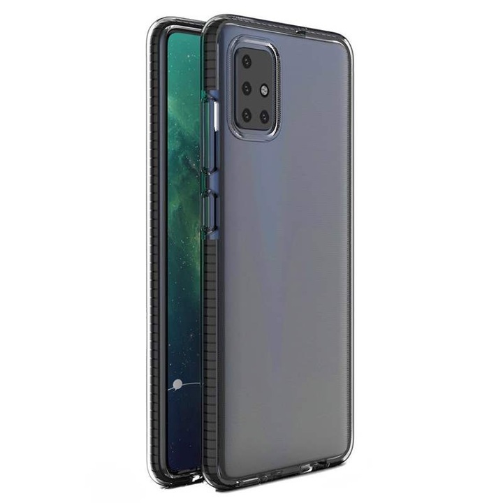 Spring tok világos TPU gél védőburkolat színes kerettel Xiaomi redmi 10X 4G / Xiaomi redmi Note 9 fekete telefontok