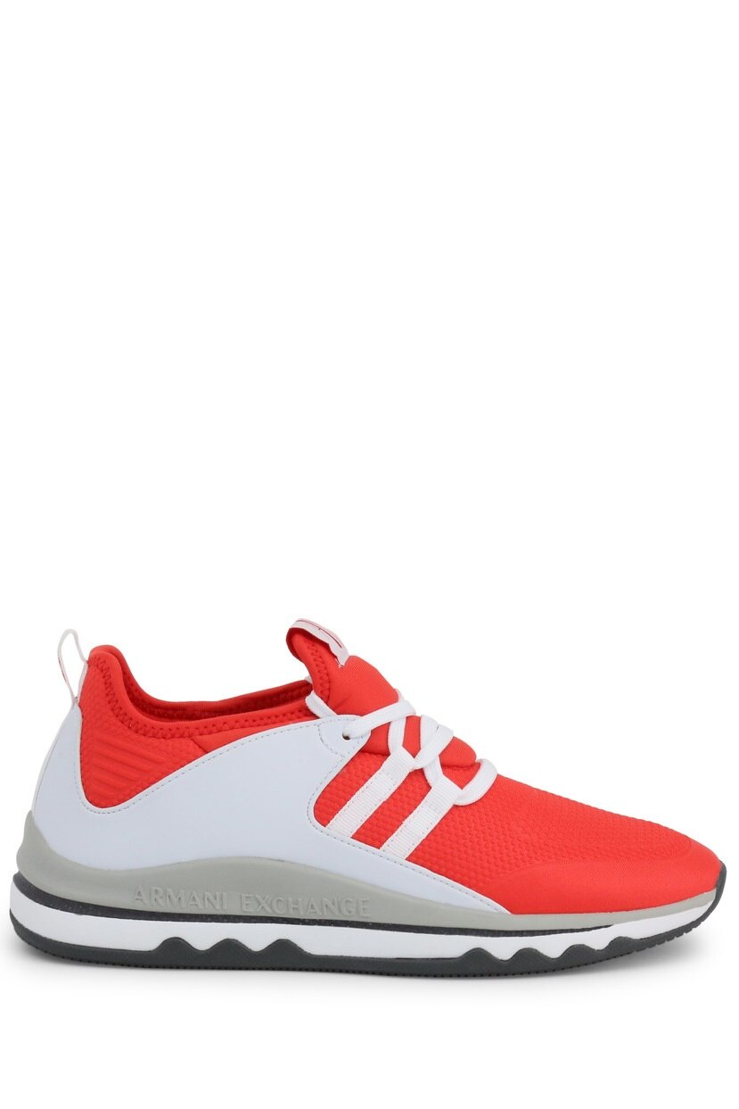 Pantofi sport Armani Exchange, Alb / Rosu coral, 38.5 EU