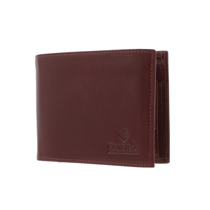 Valódi bőrből készült, konyak barna férfi pénztárca, 1014 modell