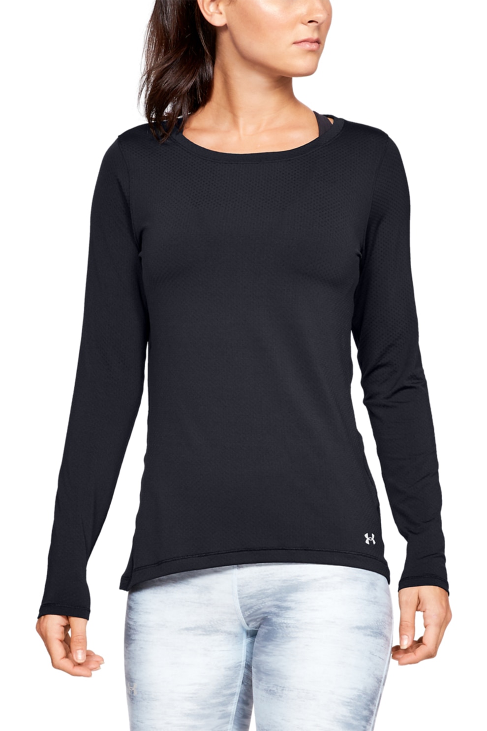 Under Armour, Bluza elastica pentru antrenament, Negru