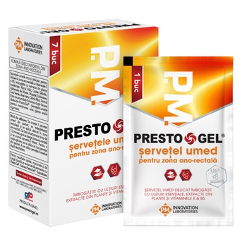 Prestogel servetele umede, 7 bucati Prestogel servetele umede, 7 bucati
