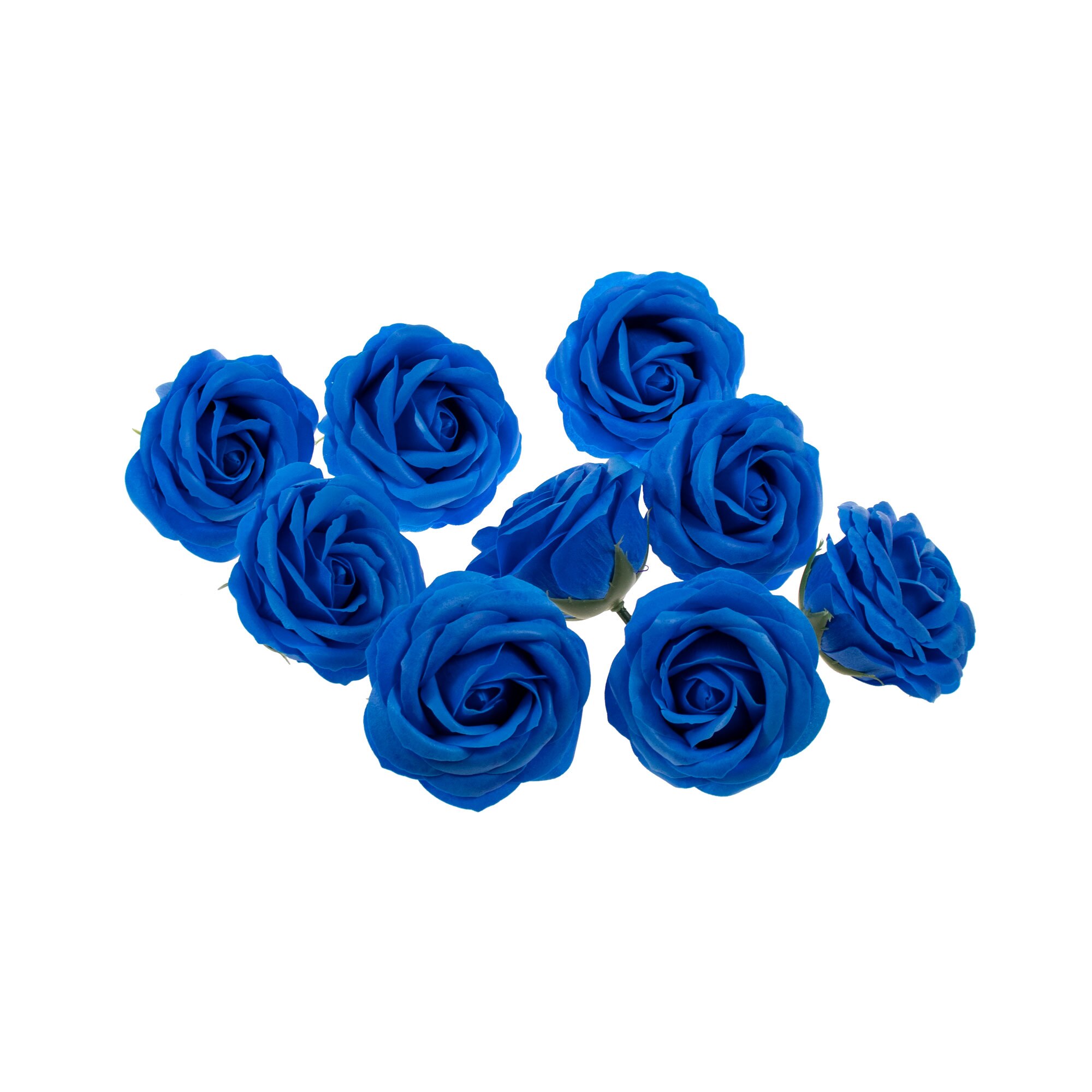 Trandafiri multicolori din sapun, 9 Buc/Set, CD4080-Albastru