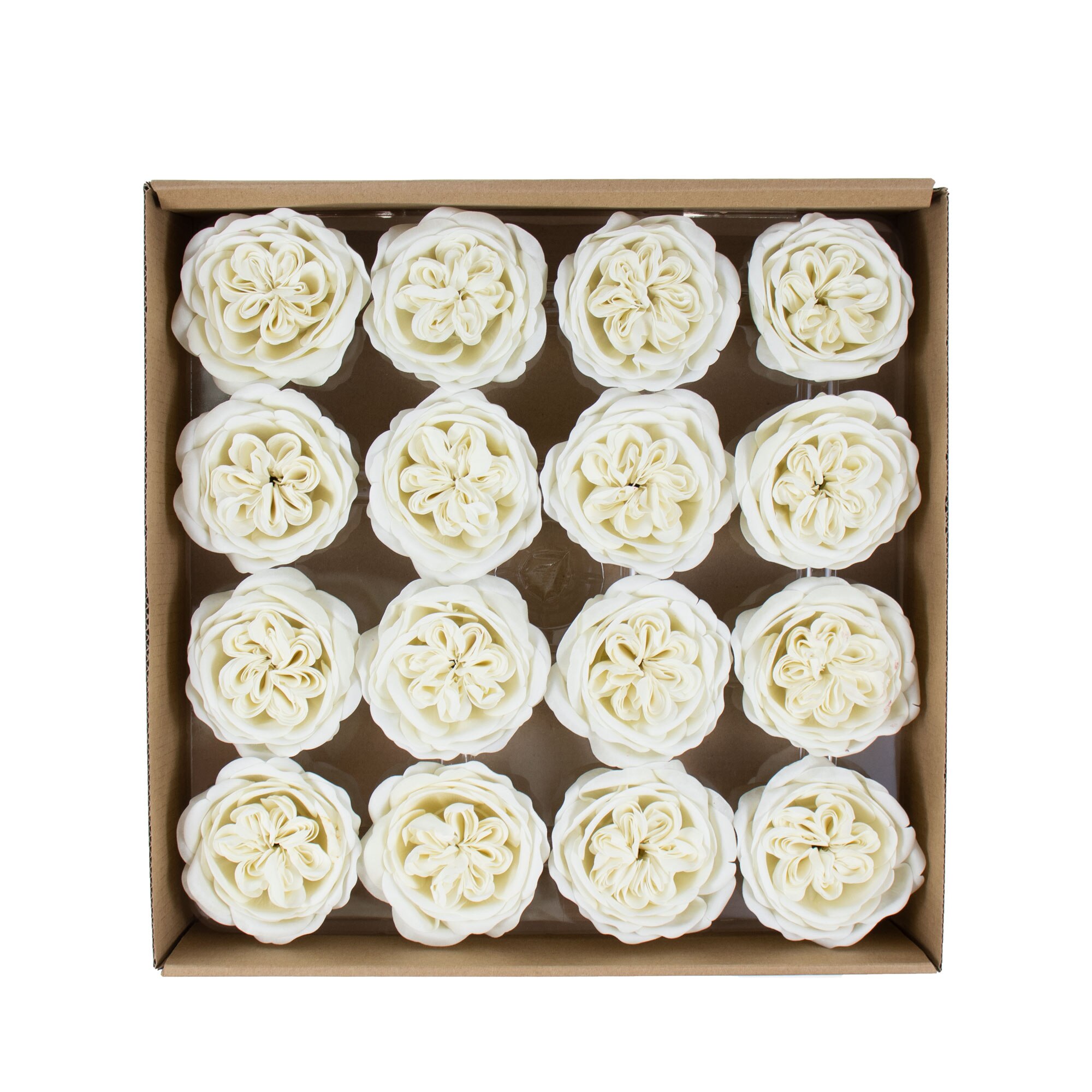 Trandafiri de gradina din sapun, 16Buc/ Set, CD4078-Alb