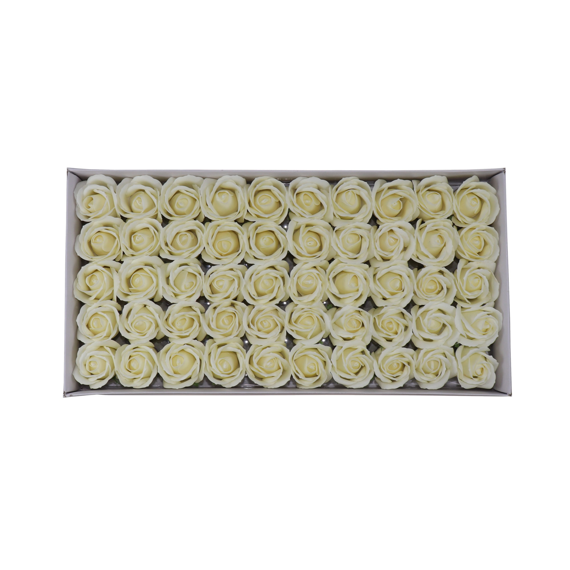 Trandafiri din sapun, 50 buc/Set, CD2573-Alb Ivoire 18