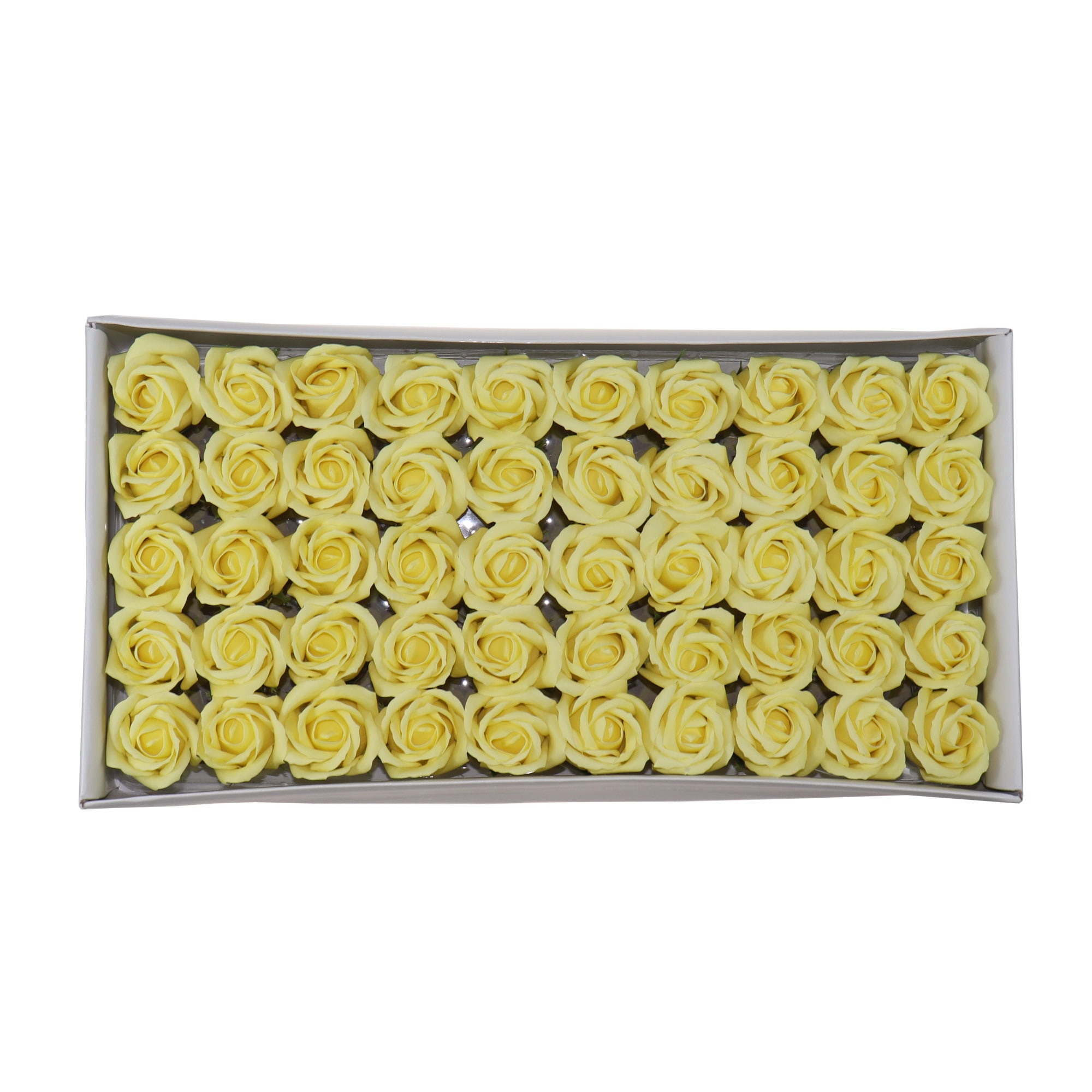 Trandafiri din sapun, 50 buc/Set, CD2573-Galben pai 21