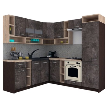 Set Bucatarie de Colt Genarom COSSY NEW ST 200-230, Wenge / Decor 4299 Set Bucatarie de Colt Genarom COSSY NEW ST 200-230, Wenge / Decor 4299