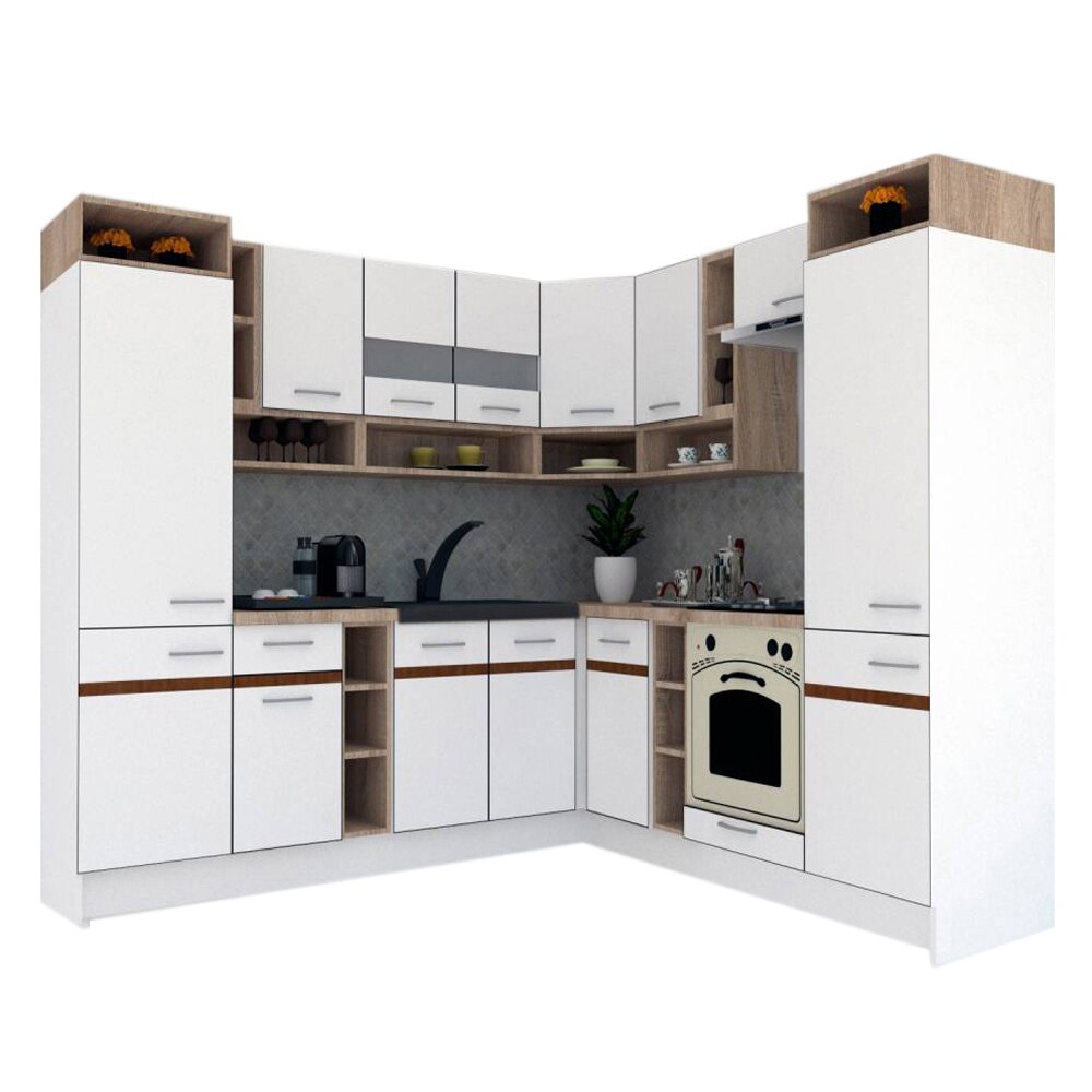 Set Bucatarie de Colt Genarom COSSY NEW DR 230-250, Alb