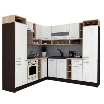 Set Bucatarie de Colt Genarom COSSY NEW ST 230-250, Wenge / Decor 8508 Set Bucatarie de Colt Genarom COSSY NEW ST 230-250, Wenge / Decor 8508