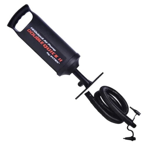 Pompa aer pentru produse gonflabile, manuala, Intex, cu furtun + 3 adaptoare 36 cm