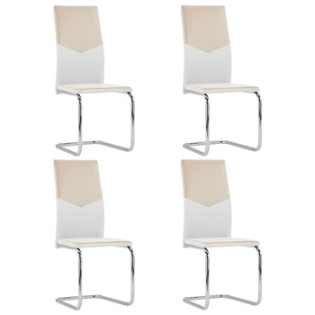 Set 4 scaune de bucatarie vidaXL, Piele artificiala, 43 x 50 x 100,5 cm Maro Set 4 scaune de bucatarie vidaXL, Piele artificiala, 43 x 50 x 100,5 cm Maro