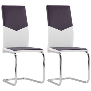 Set 2 scaune de bucatarie vidaXL, Piele artificiala, 43 x 50 x 100,5 cm Maro Set 2 scaune de bucatarie vidaXL, Piele artificiala, 43 x 50 x 100,5 cm Maro