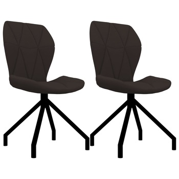 Set 2 scaune de bucatarie vidaXL, Piele artificiala,44,5 x 54 x 90 cm, Maro Set 2 scaune de bucatarie vidaXL, Piele artificiala,44,5 x 54 x 90 cm, Maro