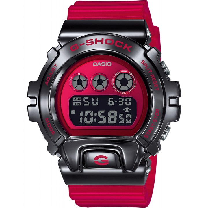 Casio, Цифров часовник G-Shock с каишка от смола, Червен
