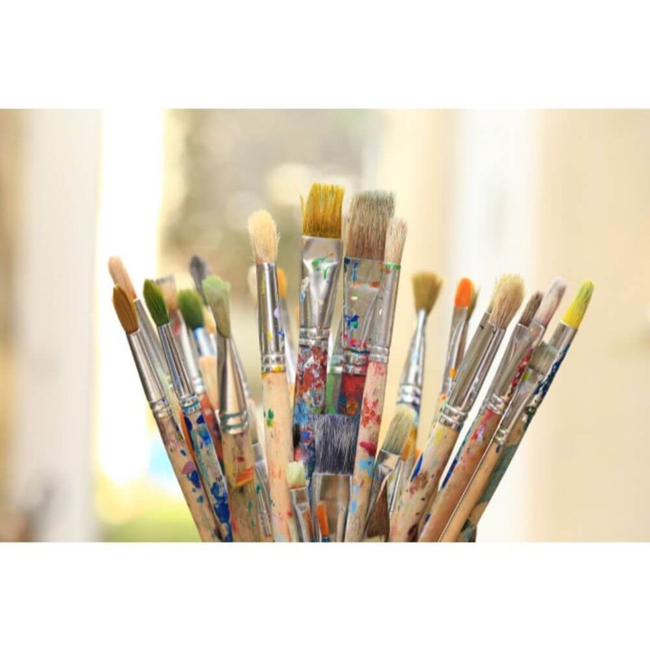 Pensula MILAN Seria 501, Varf Drept cu Par de Porc, Numarul 20