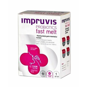 Impruvis Probiotics Fast Melt, 10 plicuri Impruvis Probiotics Fast Melt, 10 plicuri