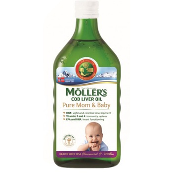 Ulei ficat de cod Pure Mom & Baby Möller's, 250 ml Ulei ficat de cod Pure Mom & Baby Möller's, 250 ml