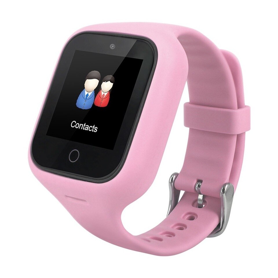 Ceas smartwatch copii TechONE™ S66A, camera foto, ecran touchscreen, rezistent la apa, localizare LBS, telefon, ultra rezistent, stand by indelungat, buton SOS, bratara detasabila, compatibil Android, iOS, Roz