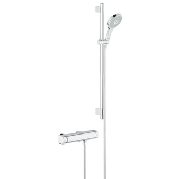 Set de dus Grohe Grohtherm 2000 34482001, 1/2'', aparent, termostat, 600 mm, 4 functii, crom Set de dus Grohe Grohtherm 2000 34482001, 1/2'', aparent, termostat, 600 mm, 4 functii, crom