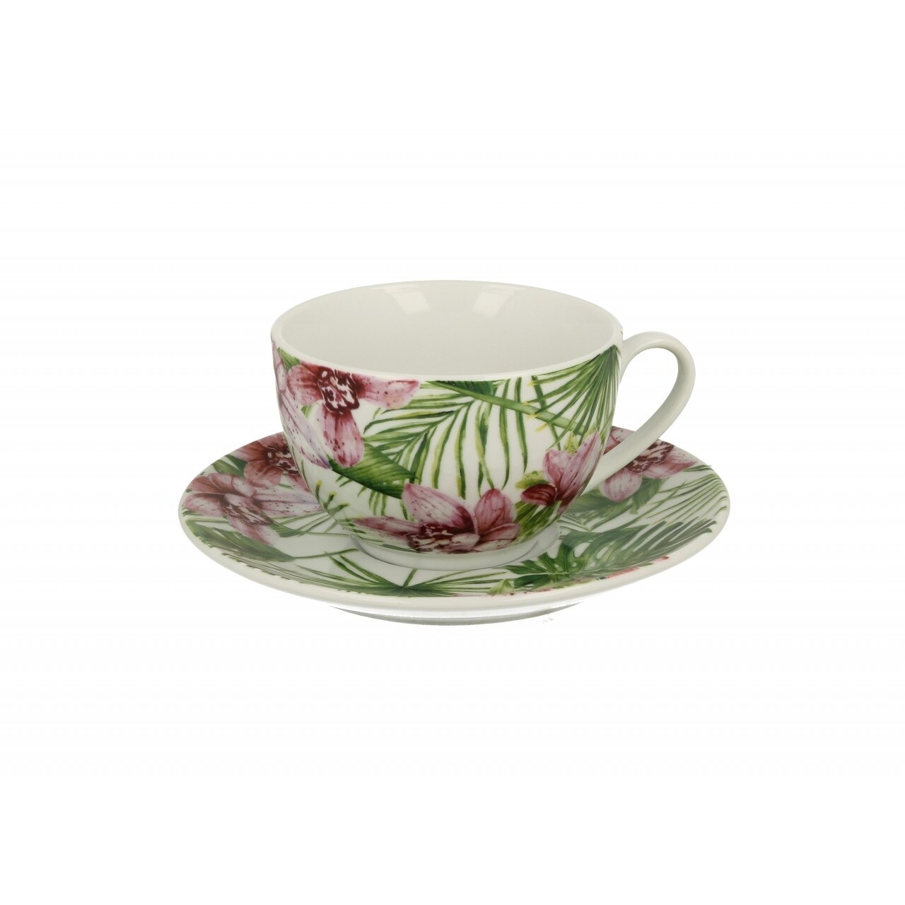 Set ceasca cu farfurie Chloe, Duo, 250 ml, portelan, multicolor