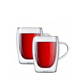 Set 2 cani Boreale, sticla borosilicata, pereti dubli, 300 ml Set 2 cani Boreale, sticla borosilicata, pereti dubli, 300 ml