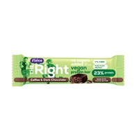 Baton proteic vegan Fizico The Right Vegan, cafea si ciocolata neagra, 40 g, fara zaharuri adaugate