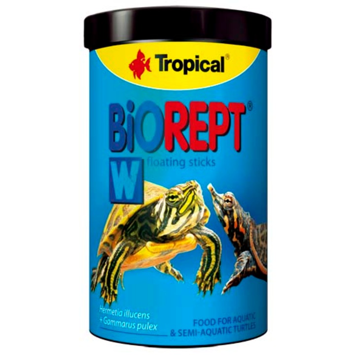 Hrana pentru broaste testoase Tropical, Biorept W, 1000 ml, 300 g
