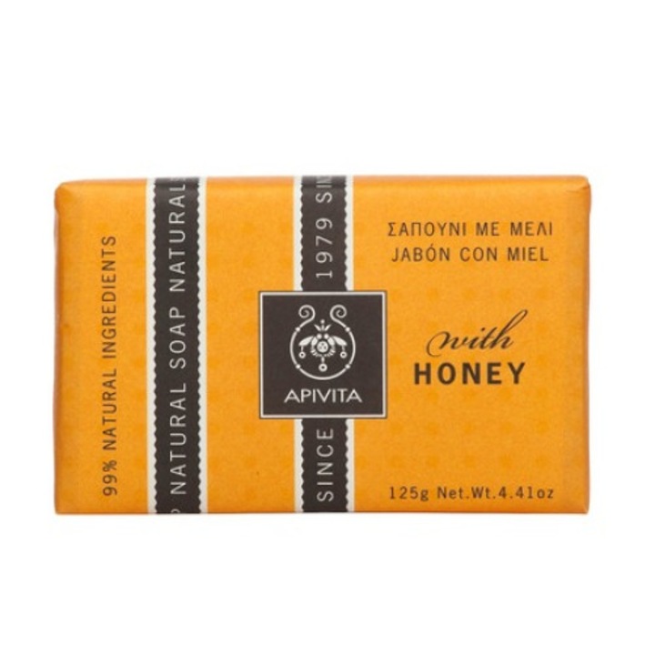Натурален сапун Apivita, С мед и лавандула, 125 гр