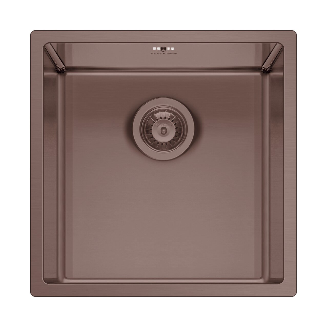 Chiuveta inox Pyramis ASTRIS COLORA Copper, dimensiune 400x400mm, adancime 200mm, finisaj PVD cupru