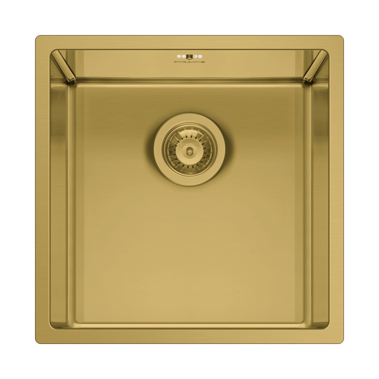 Chiuveta inox Pyramis ASTRIS COLORA Gold, dimensiune 400x400mm, adancime 200mm, finisaj PVD gold