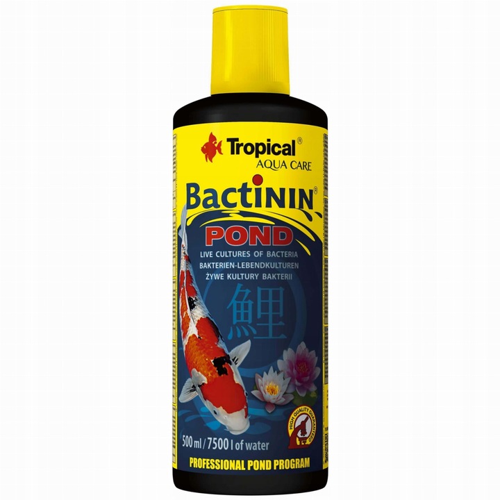 Aditiv pentru iazuri Bactinin Pond, Tropilcal, 500ml/7500l apa